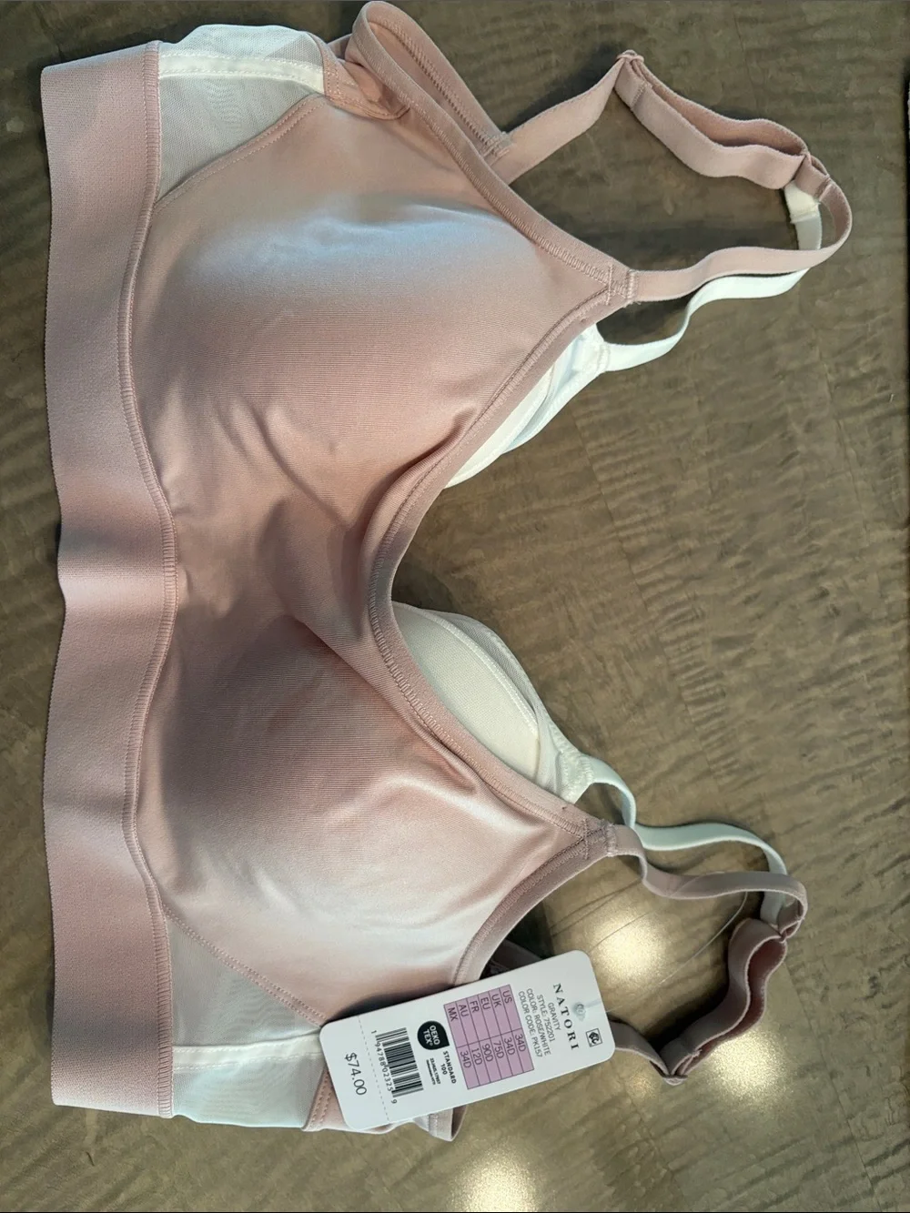 Natori Dusty Pink Wireless Seamless Sports Bralette